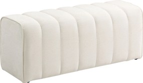 Nowoczesna ławka tapicerowana HOMCOM 110×40×44 cm — kremowa, obicie lnopodobne, udźwig 220 kg