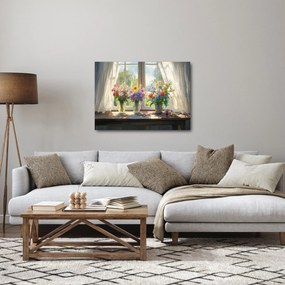 Obraz - Bukiet przy oknie (70x50 cm)