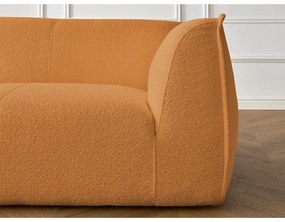 Musztardowa sofa z materiału bouclé 242 cm Giorgia – Bobochic Paris