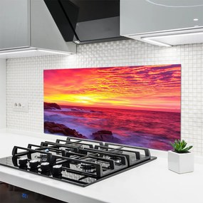 Panel Szklany Abstrakcyjny Zachód Słońca