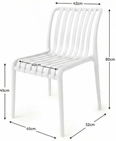 Plastowe krzesło TREGO, białe