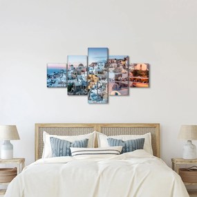 Obraz - Zmierzch na Santorini (125x70 cm)