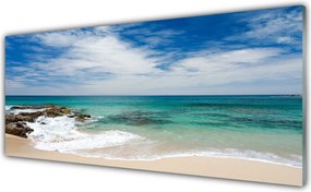 Szkło Ozdobne do Kuchni Piaszczyste Wybrzeże Morza