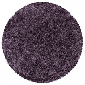 Dywan shaggy Sydney fioletowy koło  120 cm x 120 cm