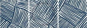 Obraz - linia 3D (z zegarem) (90x30 cm)
