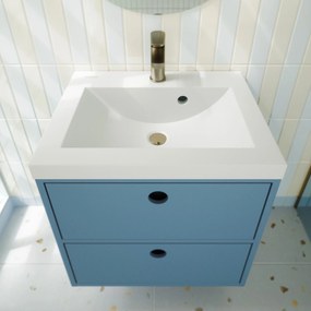 Umywalka wpuszczana w blat z konglomeratu WAVE 60 cm