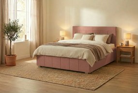 Łóżko RAM 160x200 cm Różowy Bez materaca