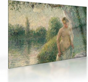 Obraz na szkle - Camille Pissarro, The Bather, reprodukcje (70x50 cm)