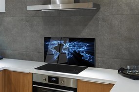 Panel nad Blat Kuchenny Niebieska Mapa Świata