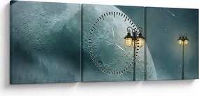 Obraz - Niebo w zasięgu ręki (z zegarem) (90x30 cm)
