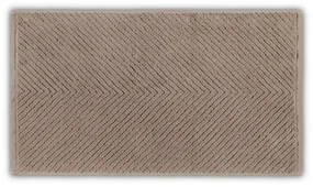 Brązowy bawełniany ręcznik kąpielowy 142x76 cm Chevron – Foutastic