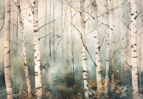 Fototapeta - Drzewa - malarstwo (196x136 cm)