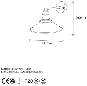 Kinkiet w kolorze złota ø 24 cm Conical – Opviq lights