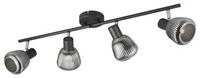Czarna lampa punktowa ø 10 cm Tarifa – Trio