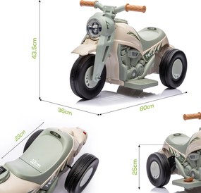AIYAPLAY Elektryczny Motorower dla Dzieci, 6V Motorower dla Maluchów z Muzyką, Bąbelkami 2,5-3 km/h, dla Dzieci 2-5 Lat
