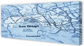 Obraz drukowany na płótnie Szczegółowa Mapa Miasta