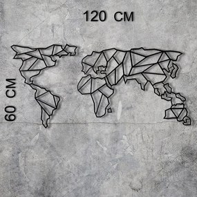 Metalowa dekoracja ścienna Map, 60x130 cm