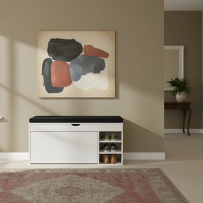 Szafka na buty z siedziskiem i wysuwanymi półkami GRADIA, 100 x 34 x 50 cm