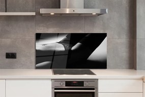 Panel szklany do Kuchni Subtelny Akt: Brzuch Kobiety