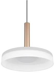 Lampa wisząca LED w czarno-biało-złotym kolorze ze ściemniaczem i szklanym kloszem ø 22 cm Celeste – Trio