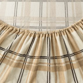 PrzytulneMieszkanie.pl Prześcieradło z mikropluszu PLAID 200x200 cm kremowe