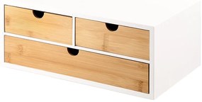 Kesper 58956 Organizer z 3 przegrodami bambusowy,33 x 21 x 14 cm