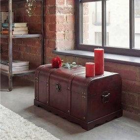 Drewniana skrzynia Antibes,  okrągła