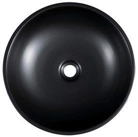 Czarno-turkusowa ceramiczna okrągła umywalka ø 41 cm Priori – Sapho