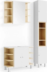 Zestaw mebli łazienkowych biały 79.6x32x64 aquis