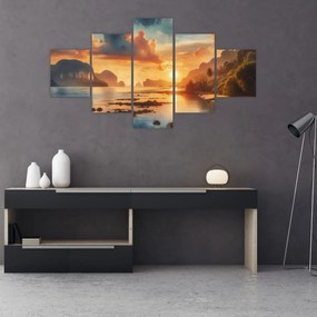 Obraz - Widok z plaży (125x70 cm)