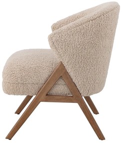 Beżowy fotel z materiału bouclé Camino – Bloomingville