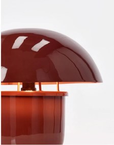 Bordowa metalowa lampa stołowa z metalowym kloszem (wysokość 27 cm) Koppel – Bizzotto