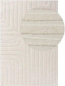 Jasny dywan ze strukturalnym wzorem Paloma