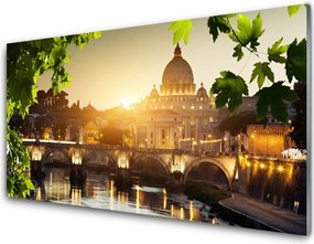 Szkło do Kuchni na Ścianę Nowoczesny Most nad Rzeką