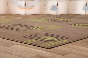 Dywan  nowoczesny Kwadraty jasny brąz 160 cm x 225 cm