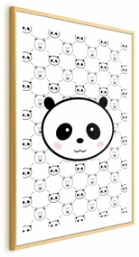 Plakat Pandy i niedźwiedzie 60x90 cm z ramą złotą z marginesem ARTGEIST B