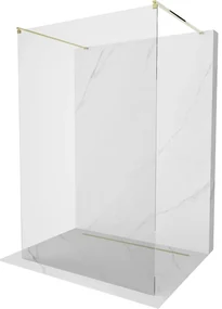 Mexen Kioto ścianka prysznicowa wolnostojąca 120 x 200 cm, transparent 8 mm, złota - 800-120-002-50-00