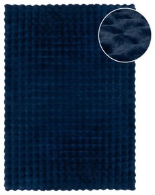 Ciemnoniebieska syntetyczna skóra 120x170 cm Waffle Faux Fur – Flair Rugs