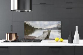 Panel Szklany do Kuchni Most nad Cichym Jeziorem
