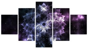 Obraz - Mandala lotosu w kosmosie (125x70 cm)
