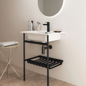 Czarny metalowy stelaż pod umywalkę 56x84 cm Conca – Ideal Standard