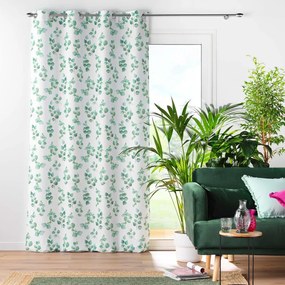 Biało-zielona zasłona 140x280 cm Leandre – douceur d'intérieur