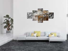 Obraz - Sylwetki drzew (125x70 cm)