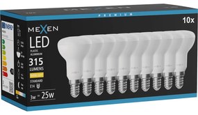 Mexen Nova 10x żarówka LED E14, R50, 3W, Ciepła - 3000K, 315 lm - L103-E14-0330-01x10