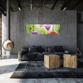 Obraz - Maki (170x50 cm)