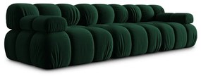 Zielona aksamitna sofa 282 cm Bellis – Micadoni Home