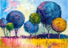 Obraz drzew kopułowych, obraz olejny (70x50 cm)
