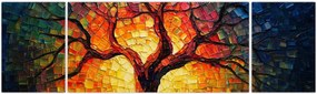Obraz - Drzewo życia w mozaice (170x50 cm)