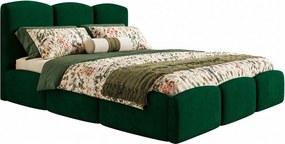 Podwójne łóżko welurowe z eleganckim zagłówkiem 180x200 F4-H09