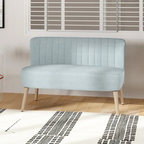 HOMCOM 2-osobowa sofa, miękkie obicie, łatwa w pielęgnacji, udźwig do 220 kg, 117 x 56,5 x 77 cm, jasny zielony | Aosom PL